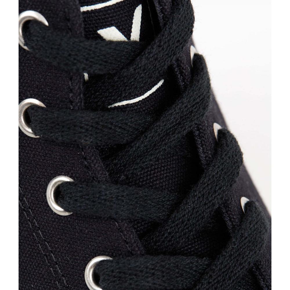 Zapatos Veja LACES ORGANIC COTTON BLACK Mujer Negros | MX 472OKI